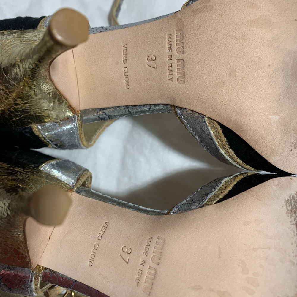 Miu Miu Black and Silver Heels - Picture 2 of 5